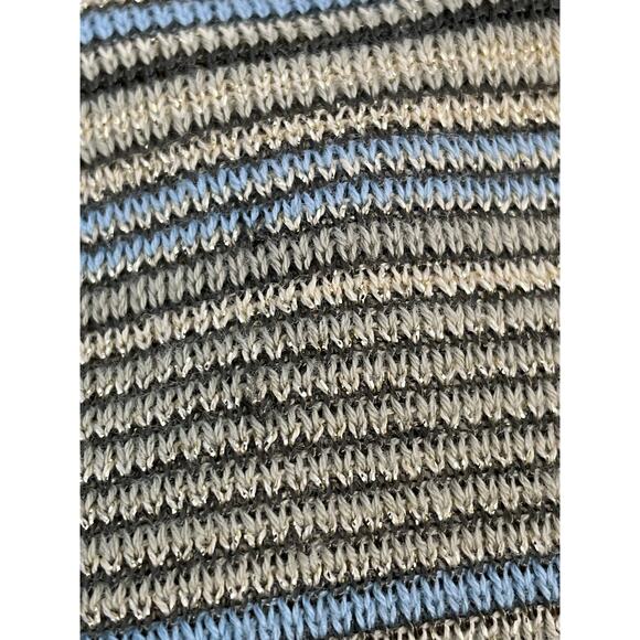 Casual Corner Long Knit Cardigan Sweater XL Metallic Gold Striped Y2K  NWT - Picture 6 of 8